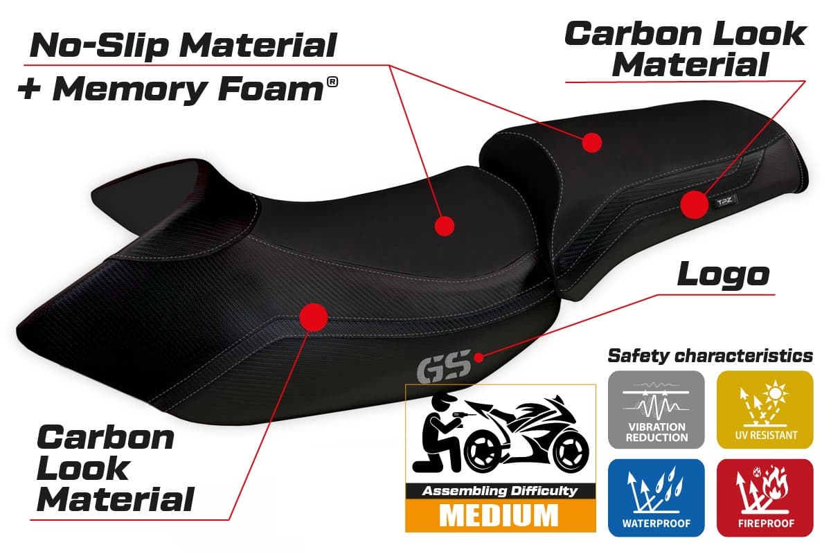 BMW R 1200 GS 2005 - 2012 - poťah sedadla TPZ Lione 4 Comfort System – Obrázok 2
