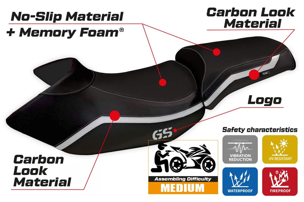 BMW R 1200 GS 2005 - 2012 - poťah sedadla TPZ Lione 4 Comfort System – Obrázok 2