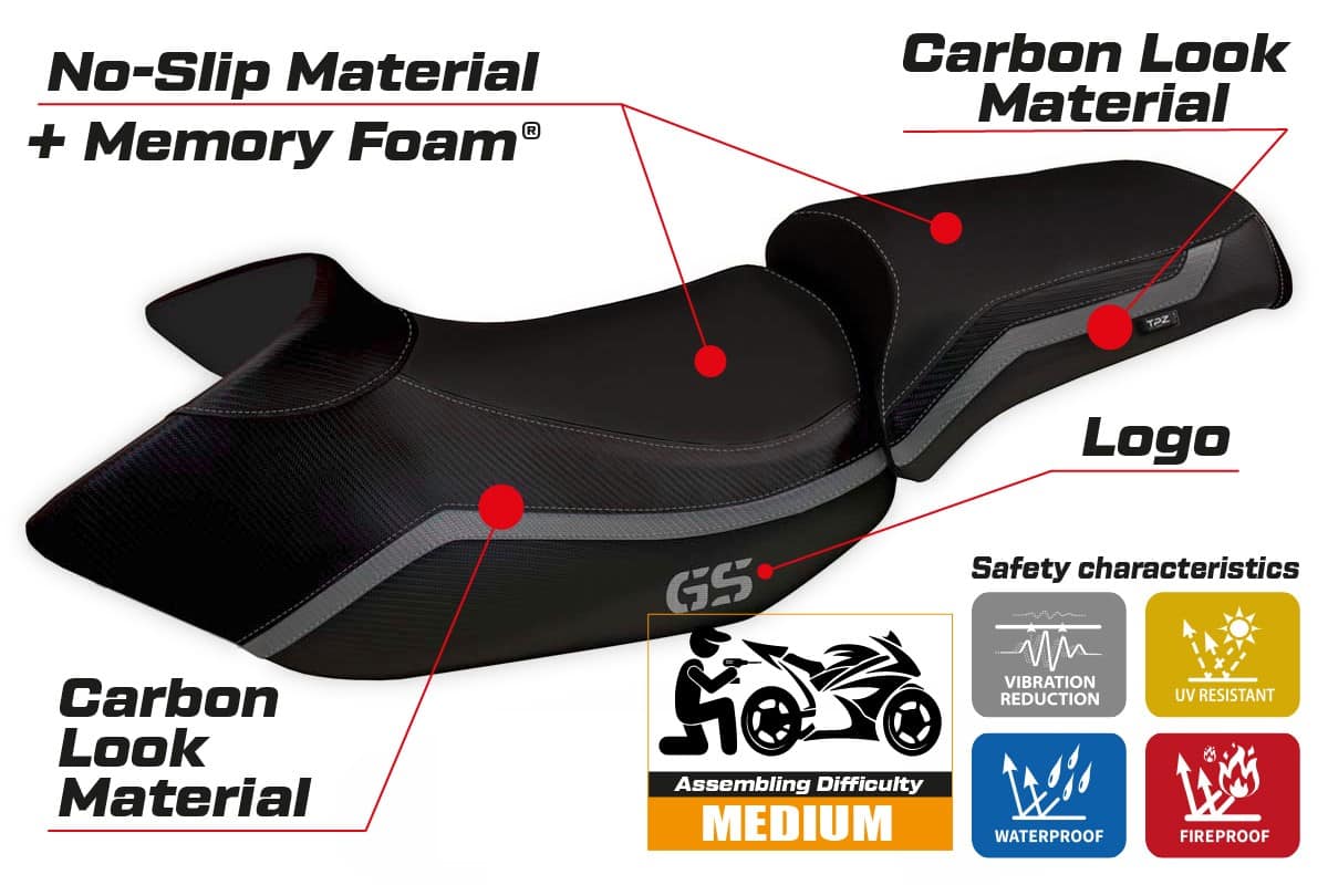 BMW R 1200 GS 2005 - 2012 - poťah sedadla TPZ Lione 4 Comfort System – Obrázok 2