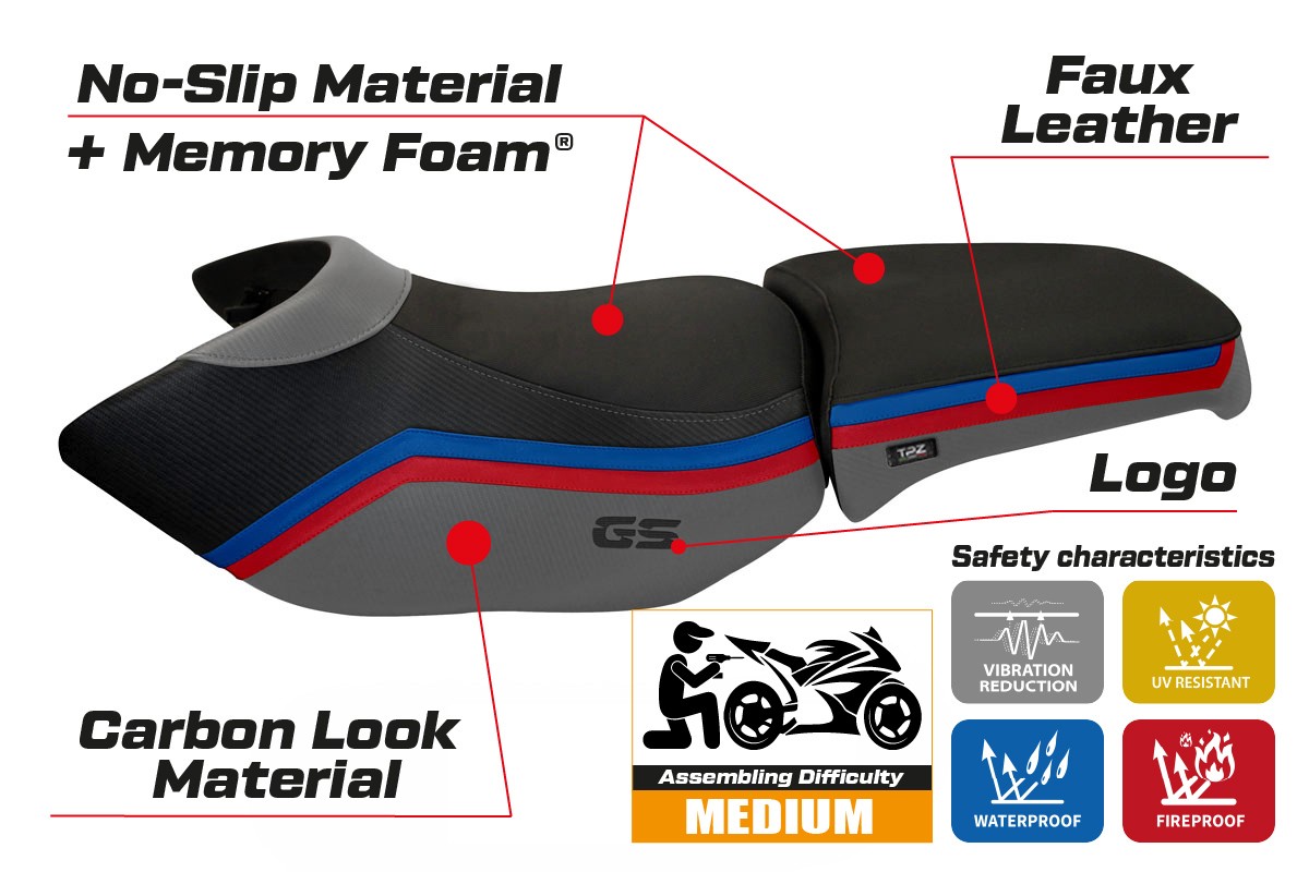 BMW R 1200 GS Adventure 2006 - 2012 - poťah sedadla TPZ Ionia 1 Comfort System – Obrázok 2
