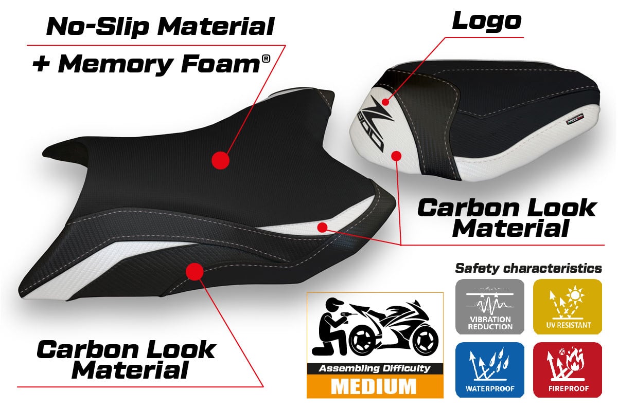 Kawasaki Z 800 2013 - 2016 - poťah sedadla TPZ Kemi Comfort System – Obrázok 2