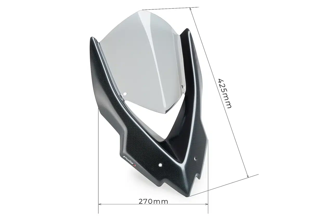 KAWASAKI Z1100 / PUIG PLEXI ŠTÍT TOURING 425 x 270mm – Obrázok 2
