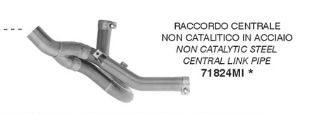 Ducati Hypermotard V2 / V2 SP ARROW náhrada katalyzátora Stainles Steel