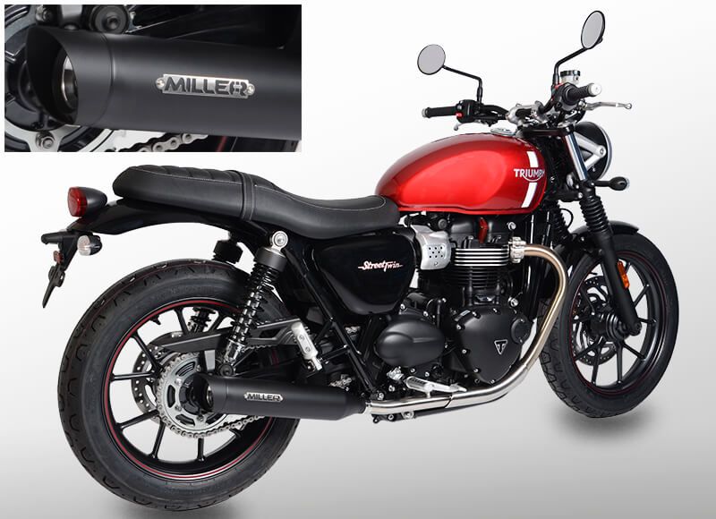 Triumph Street Twin 900 - výfuky Miller Commander – Obrázok 3