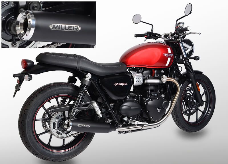 Triumph Street Twin 900 - výfuky Miller Commander – Obrázok 4