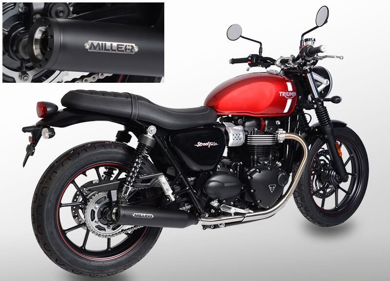 Triumph Street Twin 900 - výfuky Miller Commander – Obrázok 5