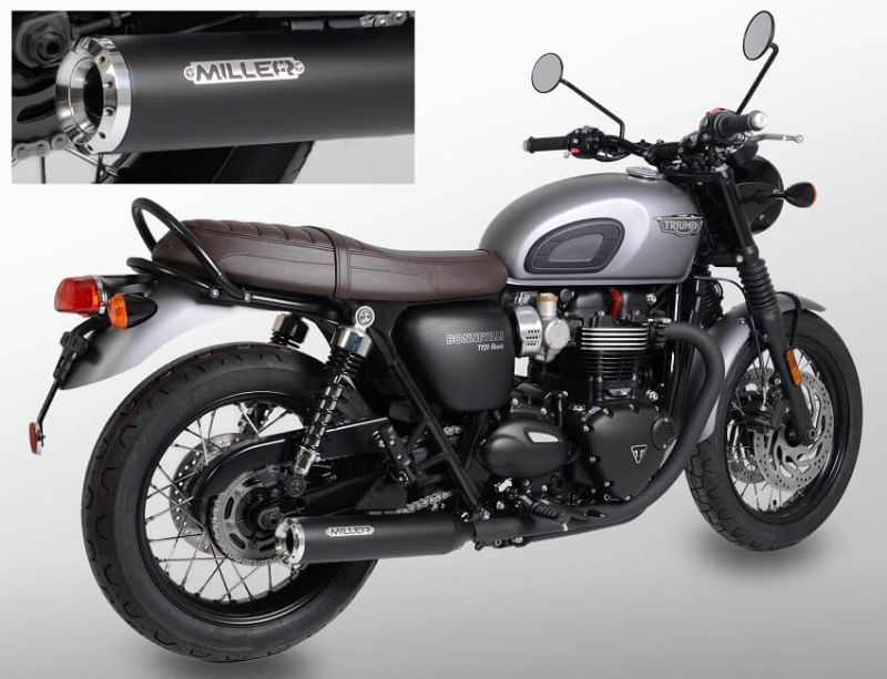 Triumph Bonneville T100 - výfuky Miller Captain – Obrázok 5
