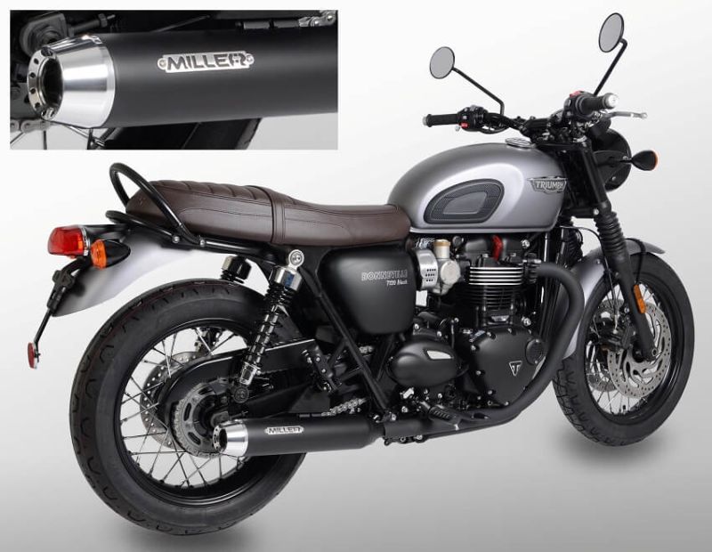 Triumph Bonneville T100 - výfuky Miller Captain – Obrázok 6