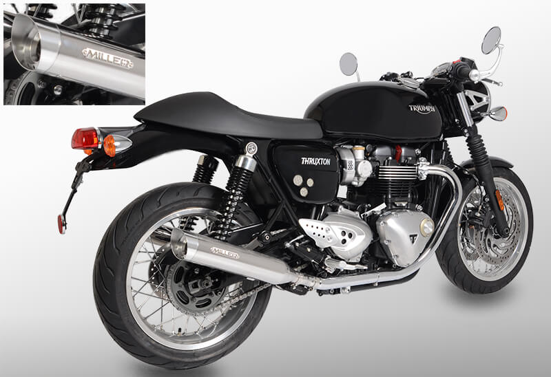 Triumph Thruxton R 1200 - výfuky Miller Commodore – Obrázok 2